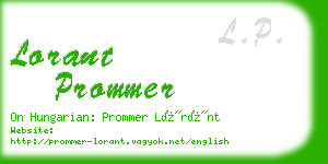 lorant prommer business card